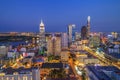 SAIGON, VIETNAM - APRIL 08, 2016 - Impression landscape of Ho Chi Minh city at night Royalty Free Stock Photo