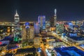 SAIGON, VIETNAM - APRIL 08, 2016 - Impression landscape of Ho Chi Minh city at night , Royalty Free Stock Photo