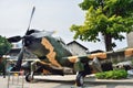 Saigon, Vietnam, January, 20, 2015. Nobody, American planes in the Vietnam war Museum in Saigon