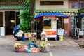 SAIGON, VIETNAM - October 16, 2014: Street vendor on a small street, Saigon, Vietnam.