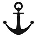 Sail anchor icon, simple style