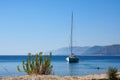 Sail boat, Adriatic sea near Dubrovnik, Croatia Royalty Free Stock Photo