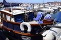 Sail boat with chairs on deck Royalty Free Stock Photo