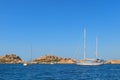 Sail boat for Excursion at the coast from Corsica Royalty Free Stock Photo