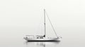 Romantic Sailboat Illustration On Clear Water