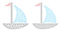 Sail Boat Icons - Vector Triangle Mesh