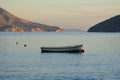 Sail boat in Kotor bay Montenegro Royalty Free Stock Photo