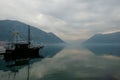 Sail boat in Kotor bay Montenegro Royalty Free Stock Photo