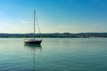 Sail boat on the lake Balaton Royalty Free Stock Photo