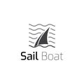 Sail Boat logo icon template. Vector illustration. Modern design Royalty Free Stock Photo