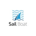 Sail Boat logo icon template. Vector illustration. Modern design Royalty Free Stock Photo