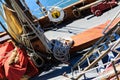 Sail boat paraphernalia such as ropes Royalty Free Stock Photo