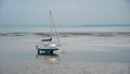 Sail boat on sand