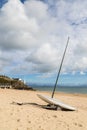 Sailing boat on Abersoch beach