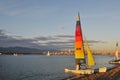 Sail boat at Spanish bank beach in Vancouver