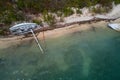 Sail boat sunken after Hurricane Irma