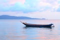 Sail Boat at sunrise beautiful color sky Royalty Free Stock Photo