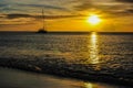 Sail Boat in the Sunset Royalty Free Stock Photo