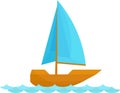 Sail Boat Vector Clip Art Design