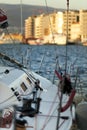 Starboard of a sailboat. Royalty Free Stock Photo