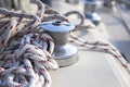Sail Boat Winch / yachting Royalty Free Stock Photo