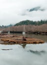 Sail boats await use near Squamish British Columbia Royalty Free Stock Photo