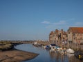 Sail boats at Blakeney Quay Norfolk