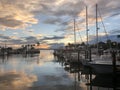 Sail Boats in a Calm Marina