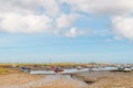 Sail boats in a harbor in Brancaster Staithe