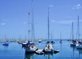 Sail Boats in a Harbor in Rockport Massachusetts