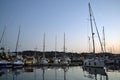 Sail boats inside Gouvia marine in Corfu island