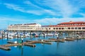 Sail boats and yachts docked at Gashouse Cove Marina at Fort Mason Center for Arts and Culture Royalty Free Stock Photo