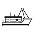 Sail fish boat icon outline vector. Sea ship