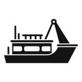 Sail fish boat icon simple vector. Sea ship