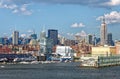 Sail on Hudson river with Manhattan in the background Royalty Free Stock Photo