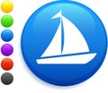 Sail icon on round internet button Royalty Free Stock Photo
