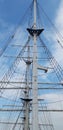 the sail masts of the Gorch Fock 1 Royalty Free Stock Photo