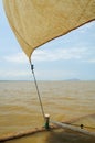 The sail of a pirogue Royalty Free Stock Photo