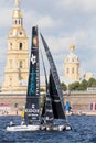 Sail Portugal catamaran on Extreme Sailing Series Act 5 catamarans race in St. Petersburg, Russia