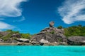 Sail rock and blue sea in Similan island , Phang Nga Royalty Free Stock Photo