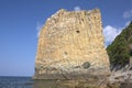 A sail-rock on a coast of the Black Sea Royalty Free Stock Photo