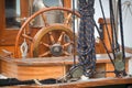 Sail ship command post Royalty Free Stock Photo