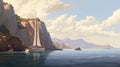 Sail Boat On Water: Fictional Landscapes In Neoclassical Style