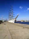 SAIL SHIP IN HARBOUR Royalty Free Stock Photo