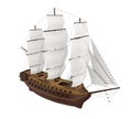 Sail Ship Isolated Royalty Free Stock Photo