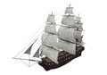 Sail Ship Isolated Royalty Free Stock Photo