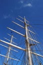 Sail ship without sails Royalty Free Stock Photo