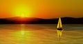 Sail-sunset. Royalty Free Stock Photo
