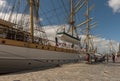 Sail training ship Germany in the new port, Bremerhaven Royalty Free Stock Photo
