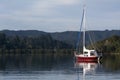 Sail yacht mooring Royalty Free Stock Photo